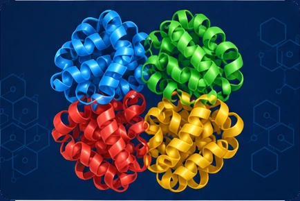 Modelo 3D da estrutura 1STP (Estrutura quaternária), que pode ser girado na tela.